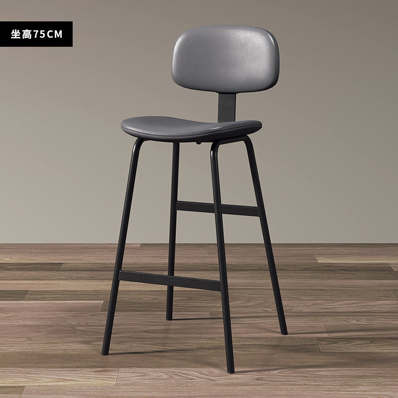Simple business backrest high chair Nordic midisland bar chair Modern bar chair Internet celebrity bar stool Cafe high stool