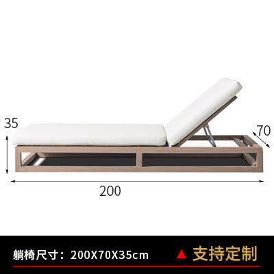 Outdoor aluminum alloy leisure furniture waterproof and sunscreen courtyard garden B & B terrace outdoor balcony wood grain paint sofa