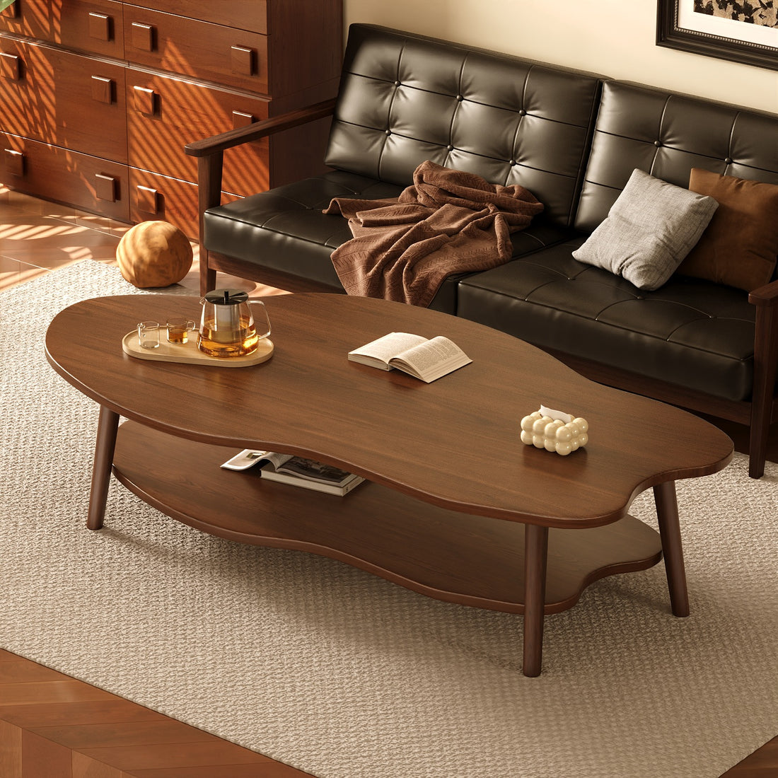 Coffee table small apartment new light luxury double-layer sofa tea table rental house small table modern living room household cloud table