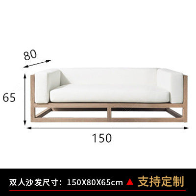 Outdoor aluminum alloy leisure furniture waterproof and sunscreen courtyard garden B & B terrace outdoor balcony wood grain paint sofa