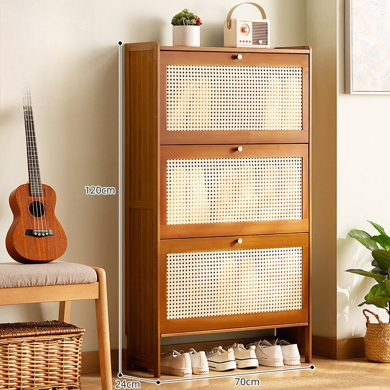 Door shoe cabinet High vertical entry cabinet Integrated household entrance cabinet Narrow cabinet for corridor outside the door Ultra-thin shoe rack