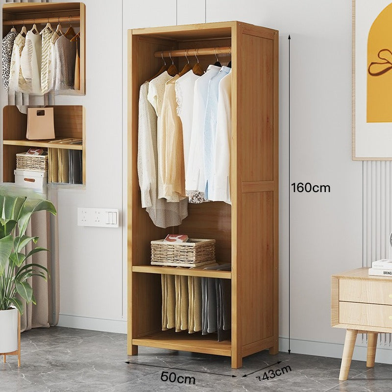 Wardrobe rental room simple and e****mical solid wood durable dormitory solid wood storage cabinet children's small apartment