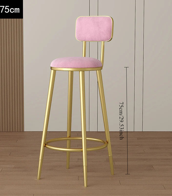 Home Bar Modern Stool Simple Tall Bar Nordic Wine Bar Chair Chair Gold Light Luxury Height Wrought Iron Back Chair