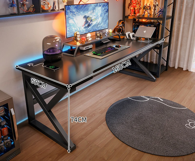 Computer desk desktop household carbon fiber e-sports table and chair set bedroom game table simple workbench desk