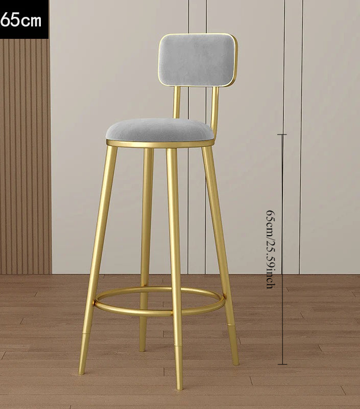 Home Bar Modern Stool Simple Tall Bar Nordic Wine Bar Chair Chair Gold Light Luxury Height Wrought Iron Back Chair