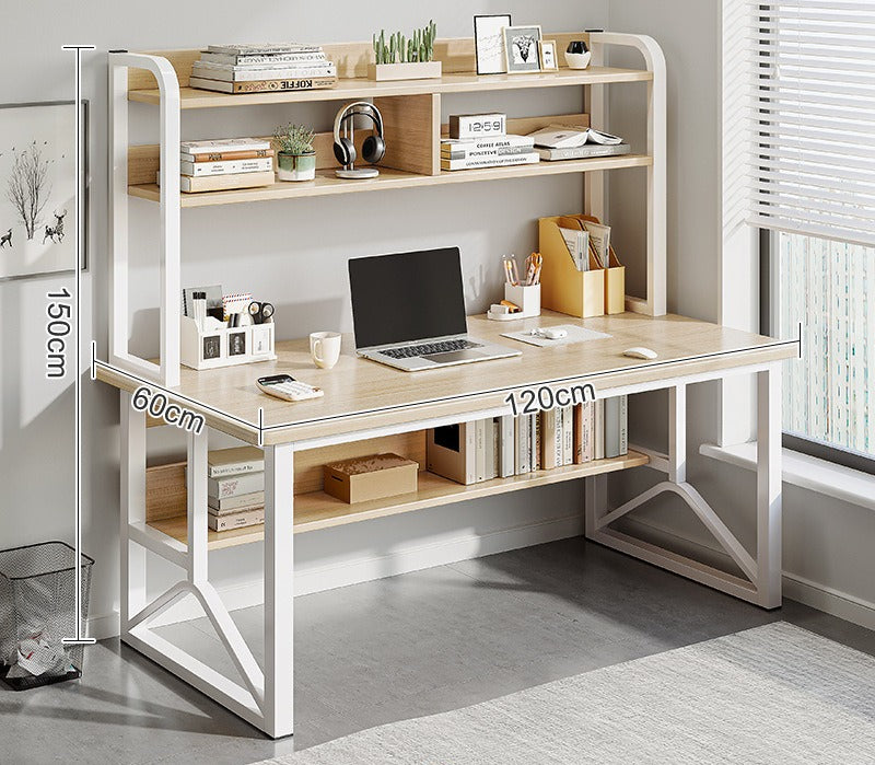 Computer desk Desktop desk Bookshelf Integrated table Simple bedroom Female student Home study writing desk Desk