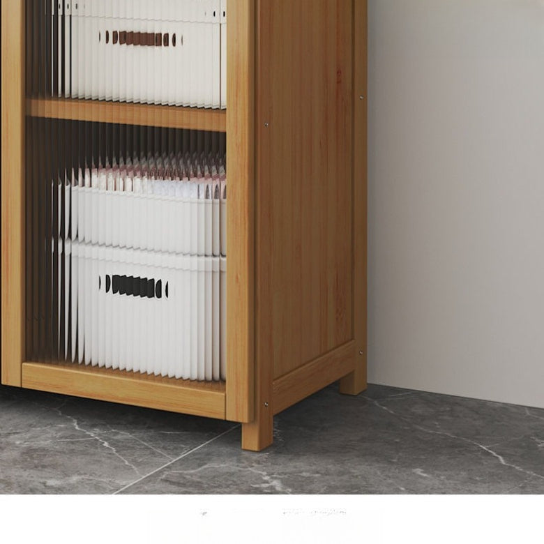 Wardrobe rental room simple and e****mical solid wood durable dormitory solid wood storage cabinet children's small apartment