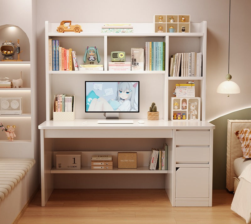 Desk bookshelf integrated computer desk desktop home student study desk and chair combination simple bedroom office writing desk