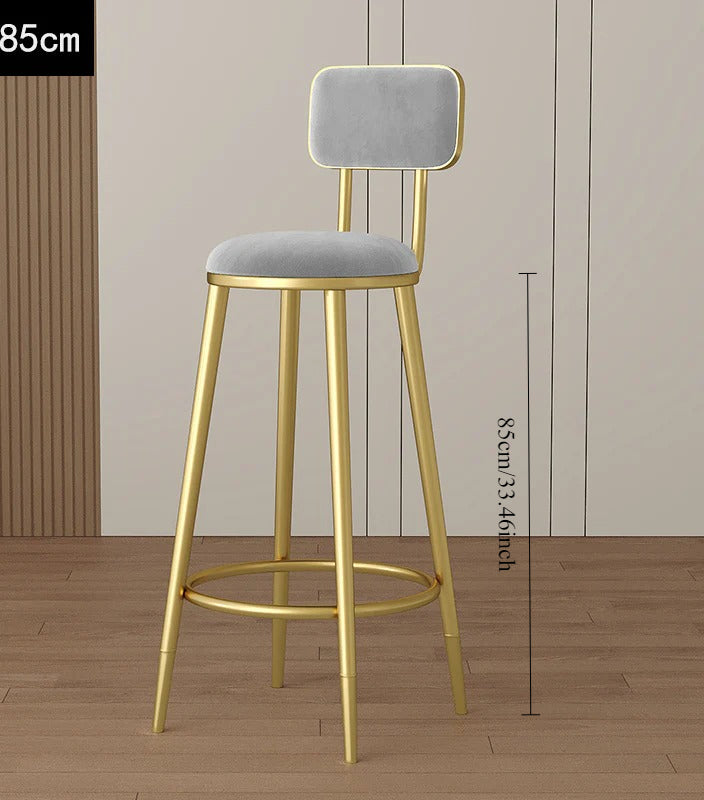 Home Bar Modern Stool Simple Tall Bar Nordic Wine Bar Chair Chair Gold Light Luxury Height Wrought Iron Back Chair