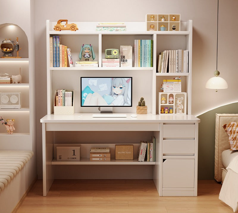 Desk bookshelf integrated computer desk desktop home student study desk and chair combination simple bedroom office writing desk