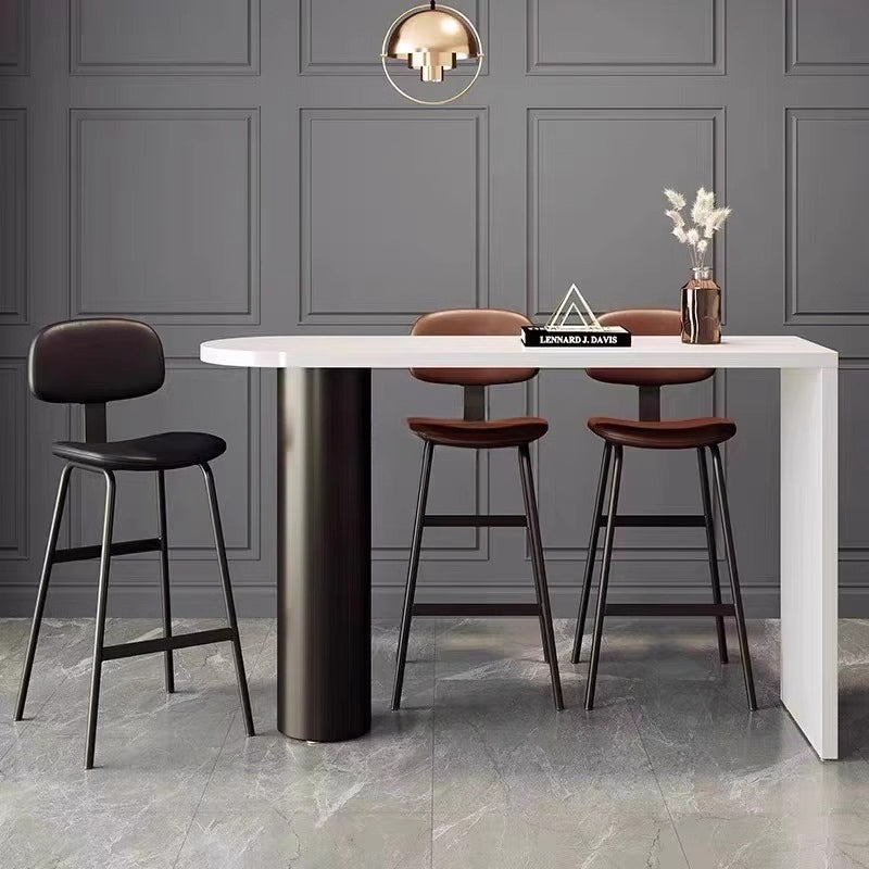 Simple business backrest high chair Nordic midisland bar chair Modern bar chair Internet celebrity bar stool Cafe high stool