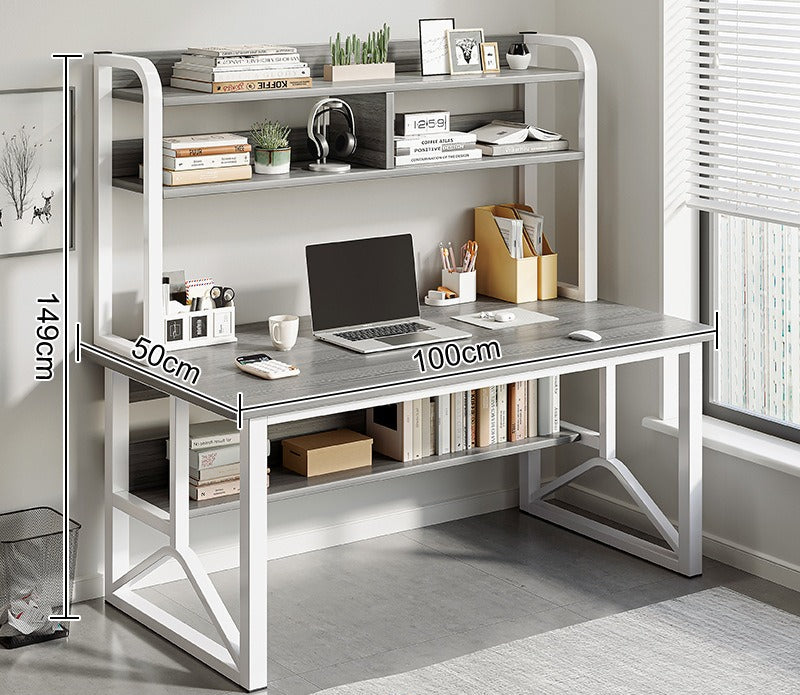 Computer desk Desktop desk Bookshelf Integrated table Simple bedroom Female student Home study writing desk Desk