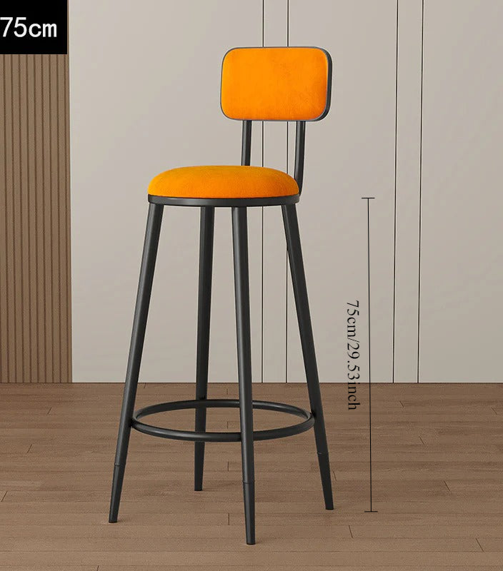 Home Bar Modern Stool Simple Tall Bar Nordic Wine Bar Chair Chair Gold Light Luxury Height Wrought Iron Back Chair