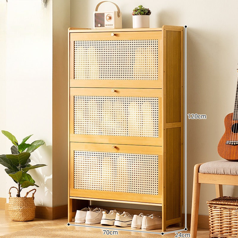 Door shoe cabinet High vertical entry cabinet Integrated household entrance cabinet Narrow cabinet for corridor outside the door Ultra-thin shoe rack