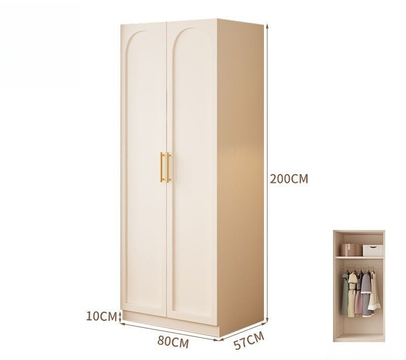 Wardrobe household bedroom solid wood cabinet to top opposite door glass combination large wardrobe with drawers combination cabinet factory