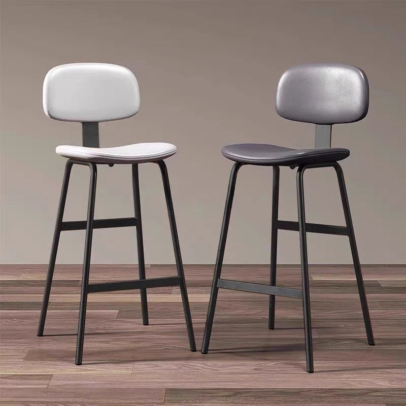 Simple business backrest high chair Nordic midisland bar chair Modern bar chair Internet celebrity bar stool Cafe high stool
