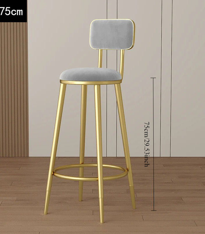 Home Bar Modern Stool Simple Tall Bar Nordic Wine Bar Chair Chair Gold Light Luxury Height Wrought Iron Back Chair
