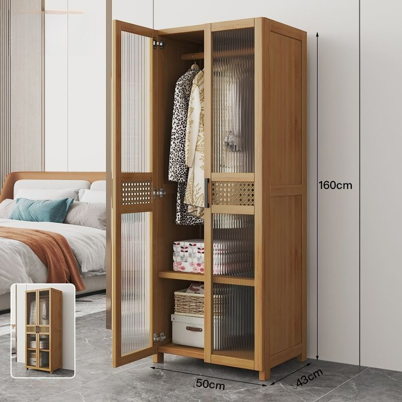 Wardrobe rental room simple and e****mical solid wood durable dormitory solid wood storage cabinet children's small apartment
