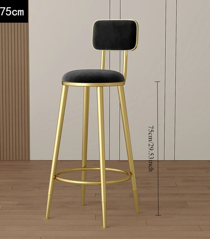 Home Bar Modern Stool Simple Tall Bar Nordic Wine Bar Chair Chair Gold Light Luxury Height Wrought Iron Back Chair