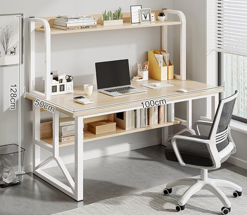 Computer desk Desktop desk Bookshelf Integrated table Simple bedroom Female student Home study writing desk Desk