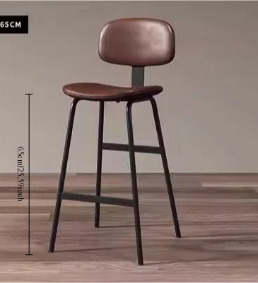 Simple business backrest high chair Nordic midisland bar chair Modern bar chair Internet celebrity bar stool Cafe high stool