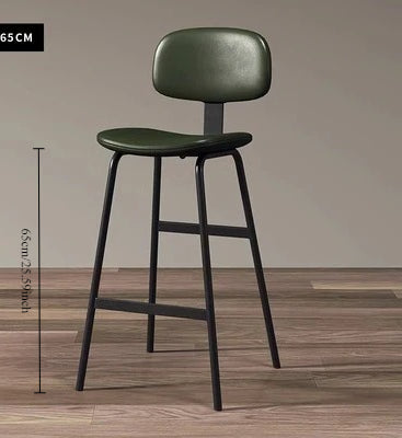 Simple business backrest high chair Nordic midisland bar chair Modern bar chair Internet celebrity bar stool Cafe high stool