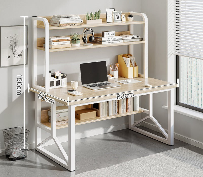 Computer desk Desktop desk Bookshelf Integrated table Simple bedroom Female student Home study writing desk Desk