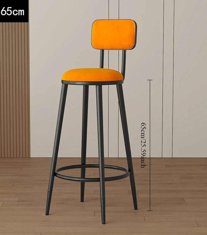 Home Bar Modern Stool Simple Tall Bar Nordic Wine Bar Chair Chair Gold Light Luxury Height Wrought Iron Back Chair