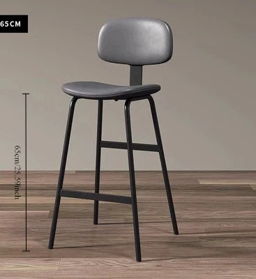 Simple business backrest high chair Nordic midisland bar chair Modern bar chair Internet celebrity bar stool Cafe high stool
