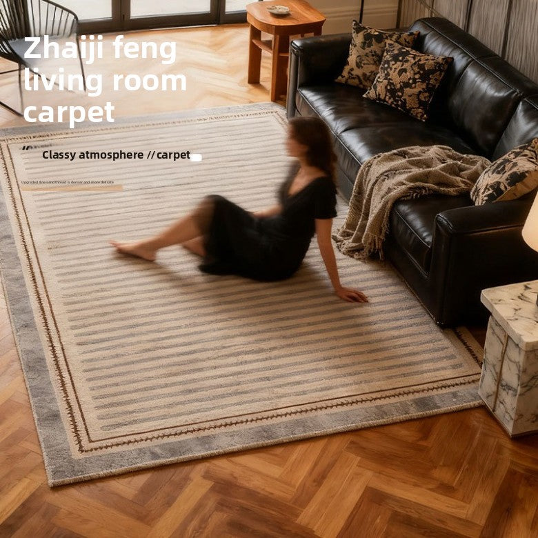 Light luxury high-end carpet living room 2025 new cream wind leave-in washable sofa blanket bedside blanket bedroom floor mat