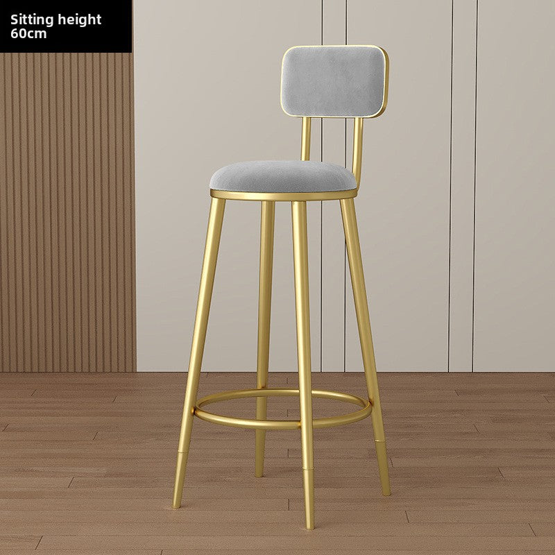 Home Bar Modern Stool Simple Tall Bar Nordic Wine Bar Chair Chair Gold Light Luxury Height Wrought Iron Back Chair