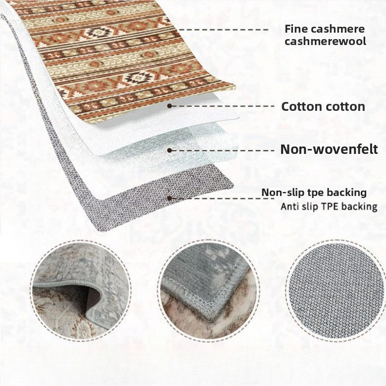 Cross-border Amazon retro living room carpet dirt-resistant and easy to take care of Nordic American sofa bedroom coffee table blanket foldable