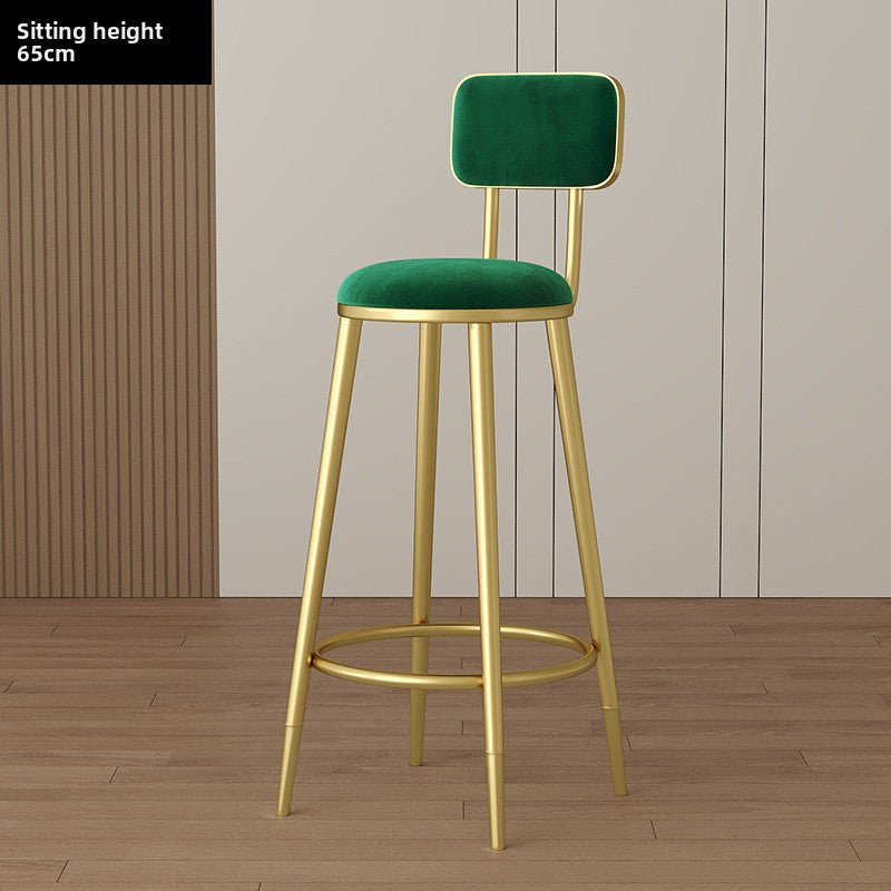 Home Bar Modern Stool Simple Tall Bar Nordic Wine Bar Chair Chair Gold Light Luxury Height Wrought Iron Back Chair