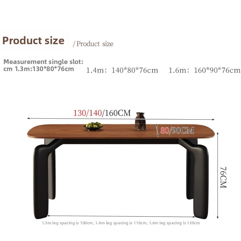 2025 new medieval solid wood dining table and chair combination household modern simple small apartment rectangular dining table