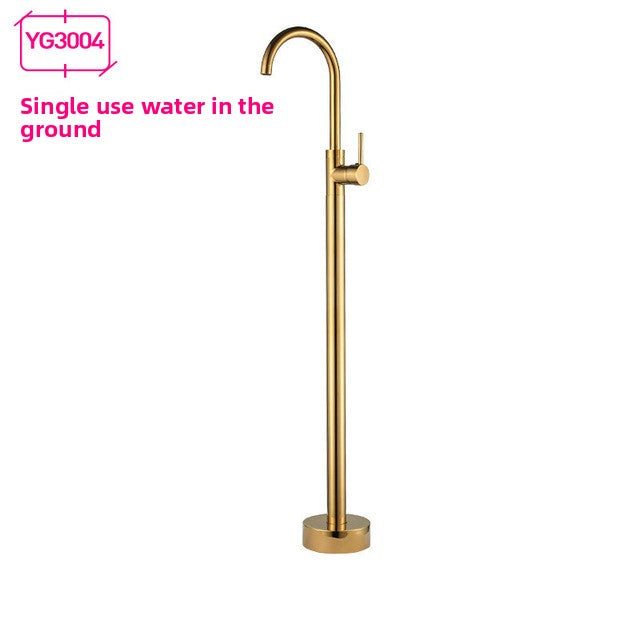 European Style Copper Shower Column Shower Bathroom Set Floor Standing Bathtub Faucet