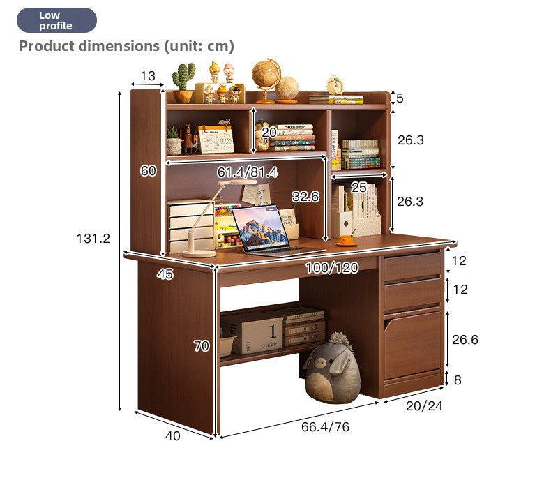Desk bookshelf integrated computer desk desktop home student study desk and chair combination simple bedroom office writing desk