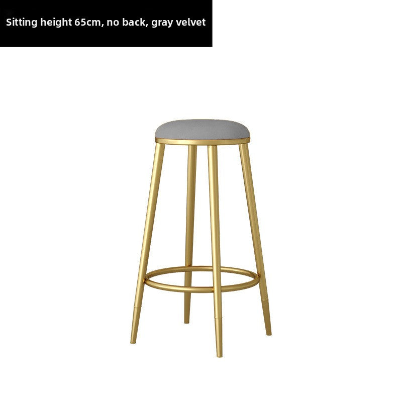 Home Bar Modern Stool Simple Tall Bar Nordic Wine Bar Chair Chair Gold Light Luxury Height Wrought Iron Back Chair