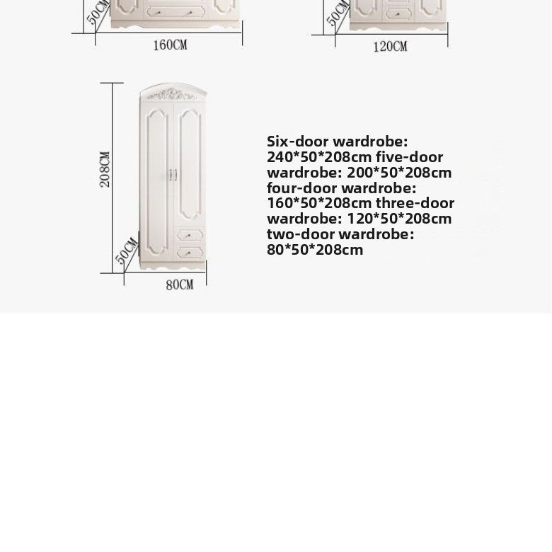 European wardrobe simple modern rental room plate wardrobe household bedroom furniture combination cabinet storage wardrobe